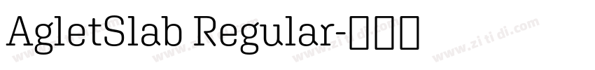 AgletSlab Regular字体转换